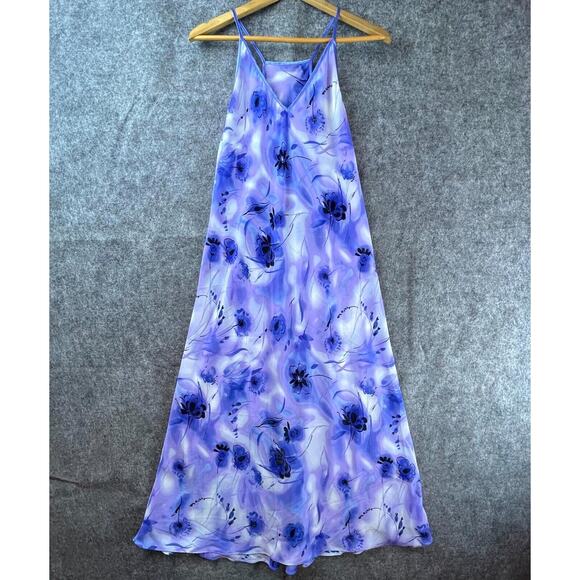 Bali Studio Slip Nightie Dress L Sheer Flowy Lightweight Fairy Romantic Whimsy - Picture 1 of 6